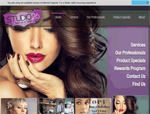 Tablet Screenshot of mystudio26salonandspa.com